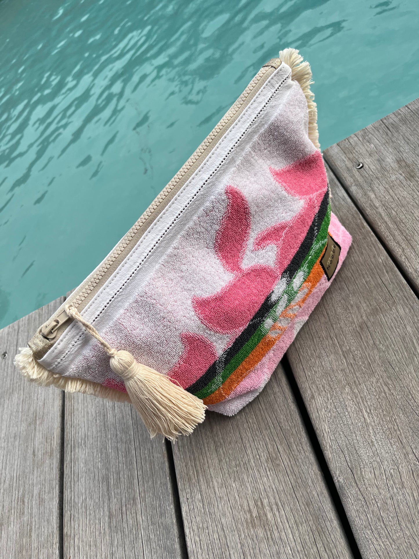 Pochette HUGE XXL Hawaïenne rose