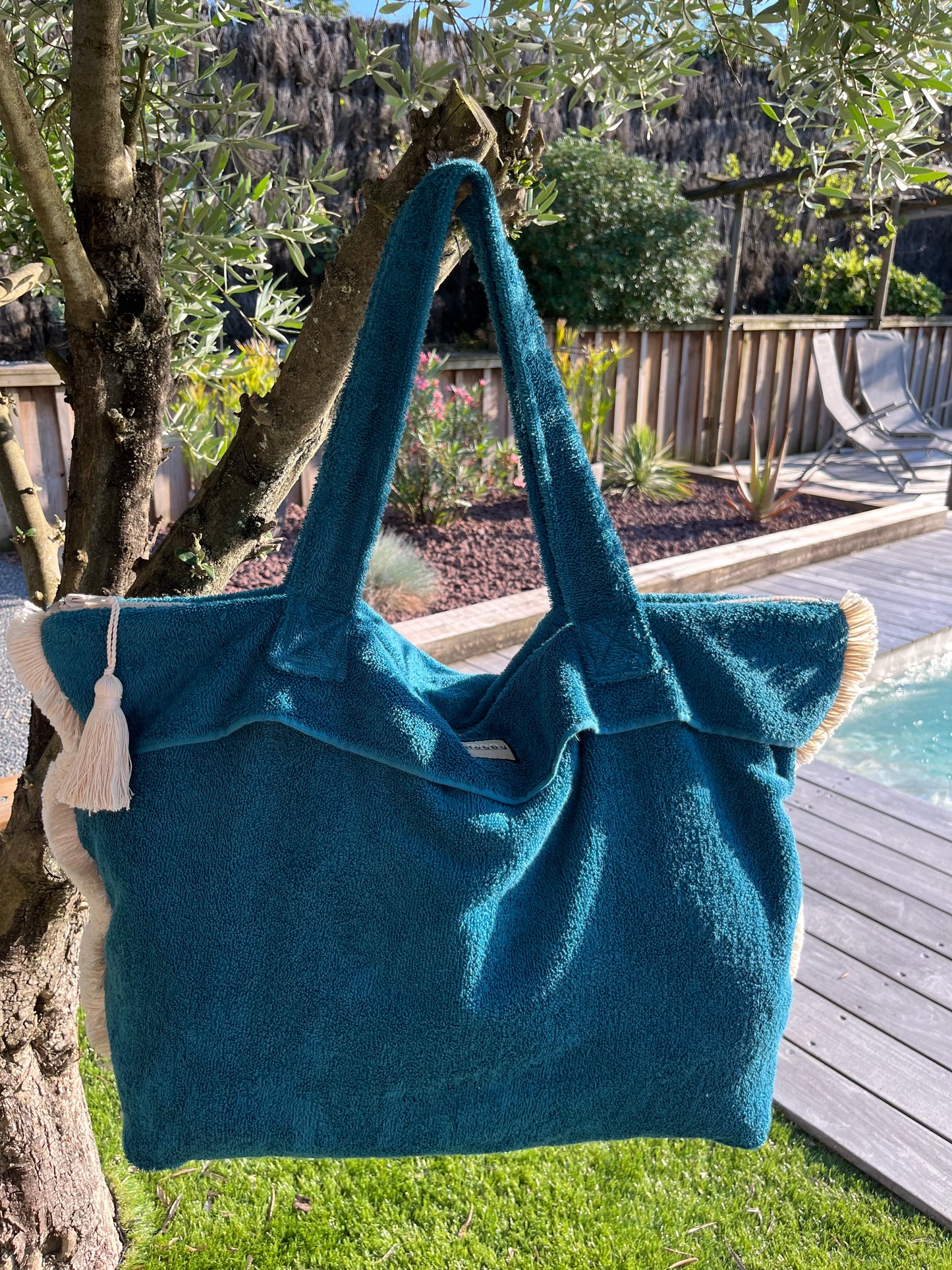Le cabas BIG-BIG Bleu canard