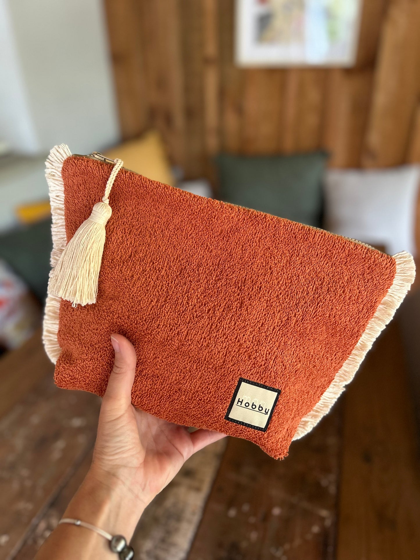 Pochette HUGE Terracotta - Orange brûlée